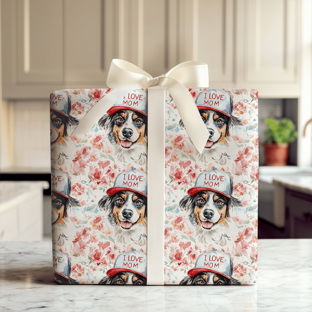 Mom's Favorite Australian Shepherd - Wrapping Paper - Aspen & Arlo