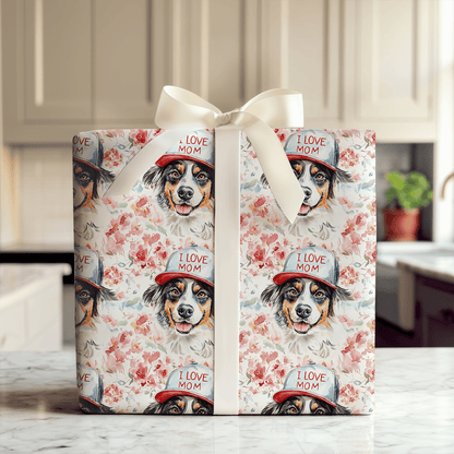 Mom's Favorite Australian Shepherd - Wrapping Paper - Aspen & Arlo