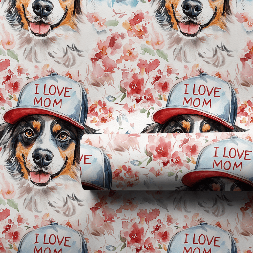 Mom's Favorite Australian Shepherd - Wrapping Paper - Aspen & Arlo