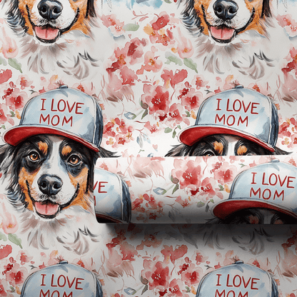 Mom's Favorite Australian Shepherd - Wrapping Paper - Aspen & Arlo