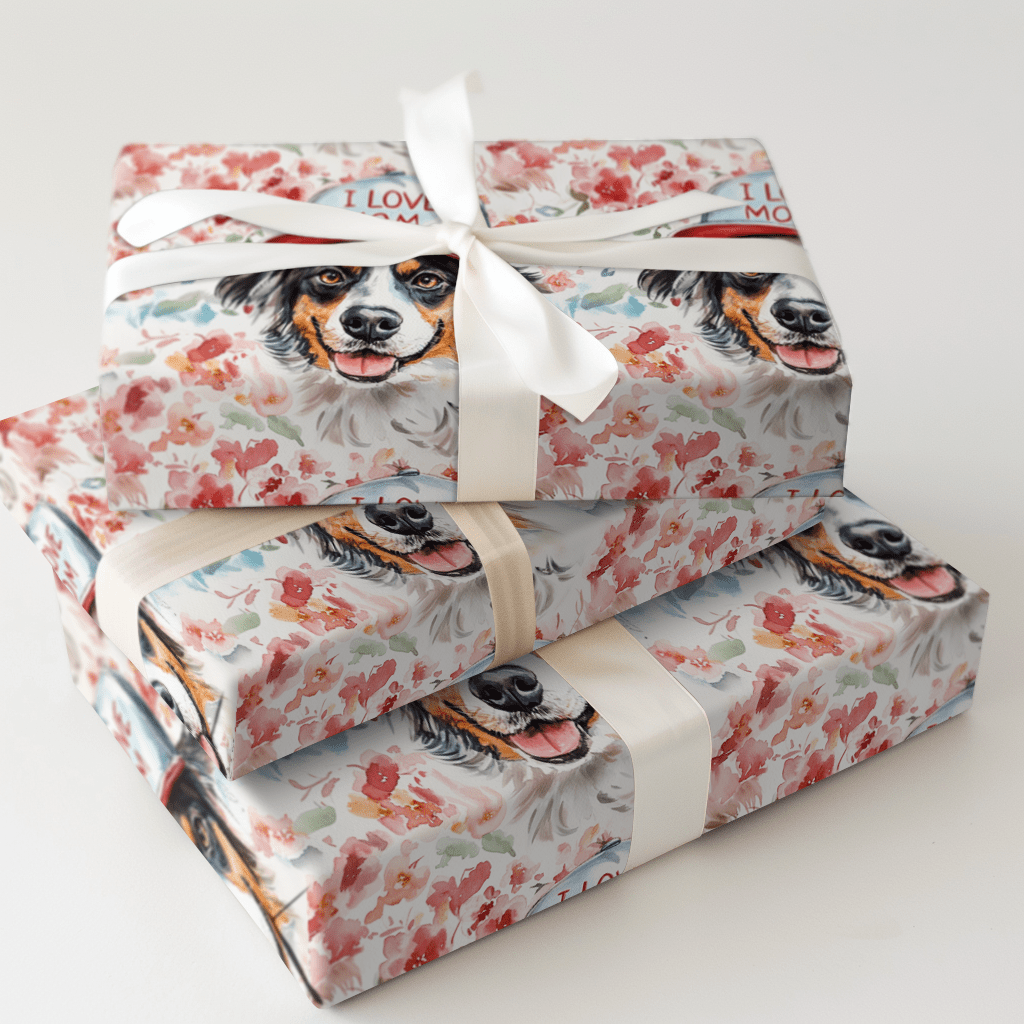 Mom's Favorite Australian Shepherd - Wrapping Paper - Aspen & Arlo