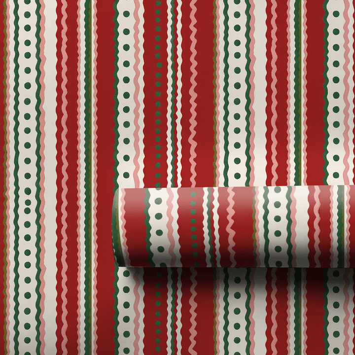 Trim the Tree Stripe - Wrapping Paper - Aspen & Arlo