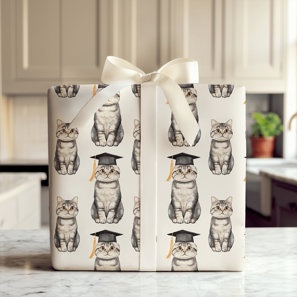 Scottish Fold Graduate - Wrapping Paper - Aspen & Arlo