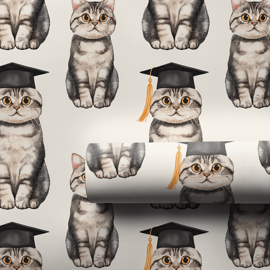 Scottish Fold Graduate - Wrapping Paper - Aspen & Arlo