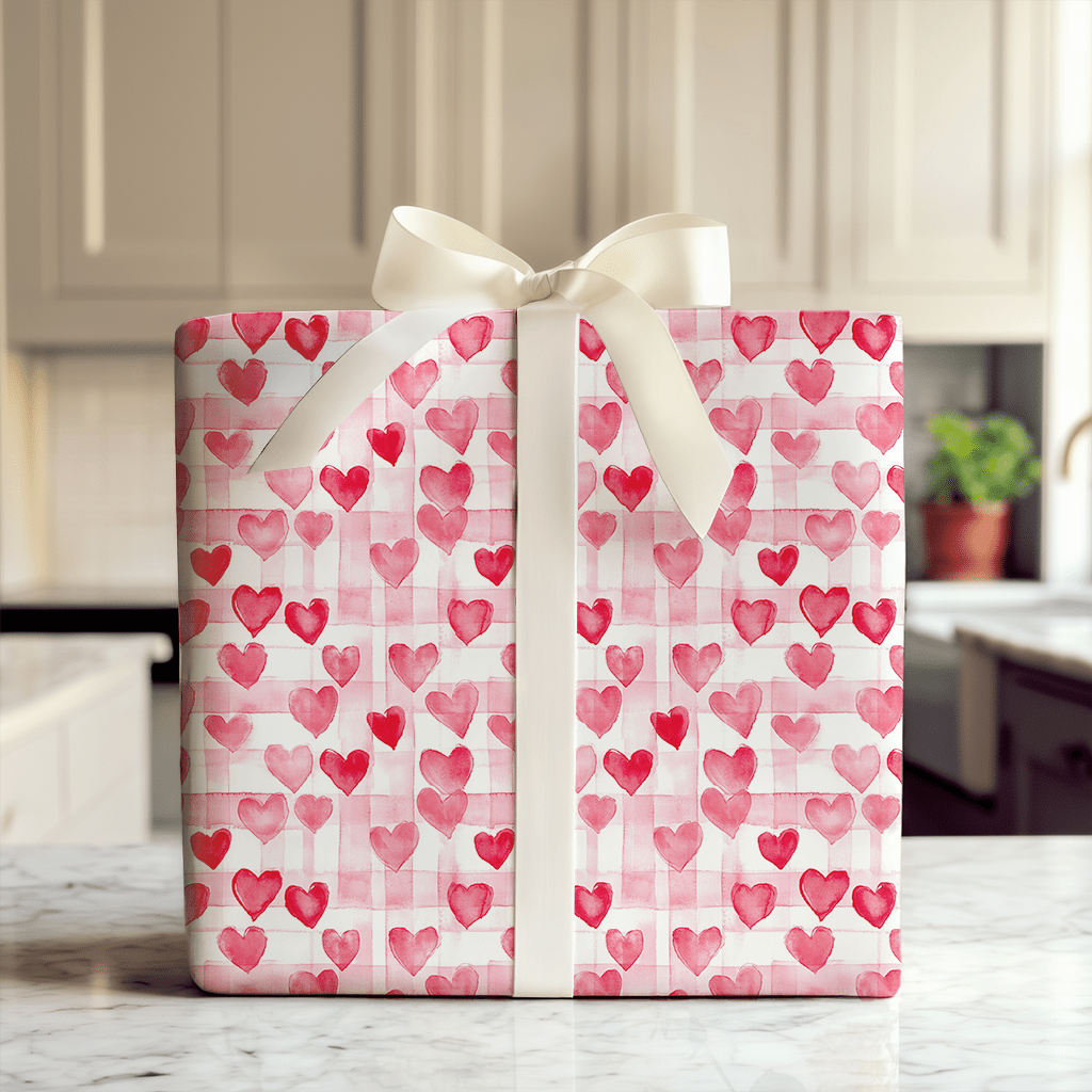 Blushing Hearts - Wrapping Paper - Aspen & Arlo