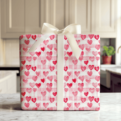 Blushing Hearts - Wrapping Paper - Aspen & Arlo