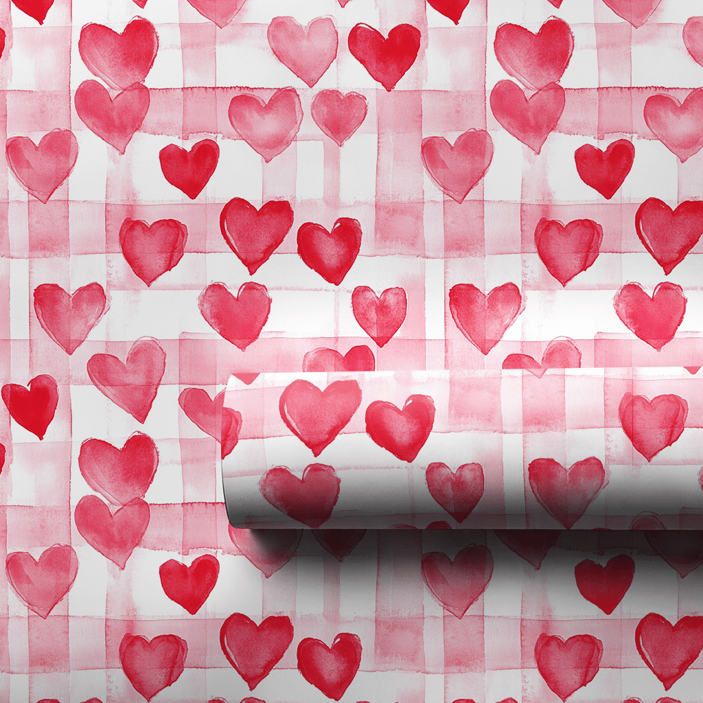 Blushing Hearts - Wrapping Paper - Aspen & Arlo