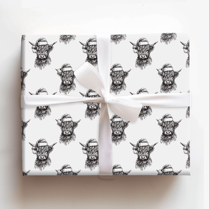 High Cow Santa - Wrapping Paper - Aspen & Arlo