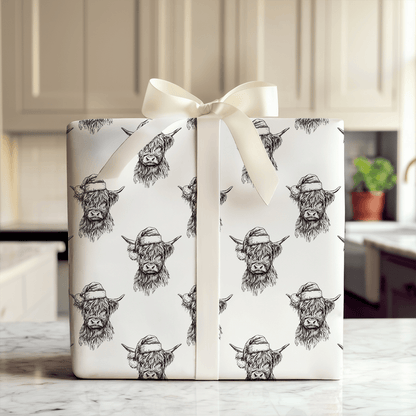 High Cow Santa - Wrapping Paper - Aspen & Arlo