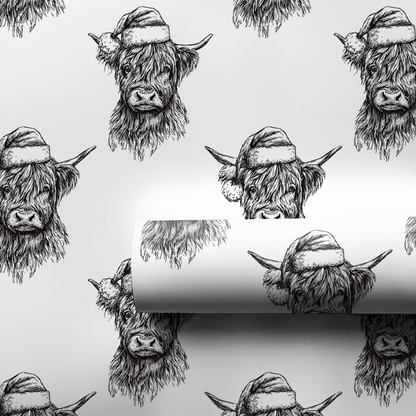 High Cow Santa - Wrapping Paper - Aspen & Arlo