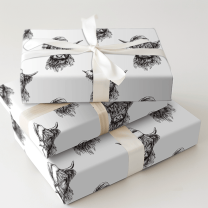 High Cow Santa - Wrapping Paper - Aspen & Arlo