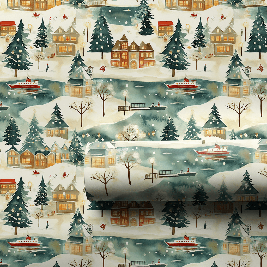 Seattle Snowfall - Wrapping Paper - Aspen & Arlo