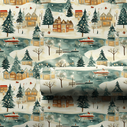 Seattle Snowfall - Wrapping Paper - Aspen & Arlo