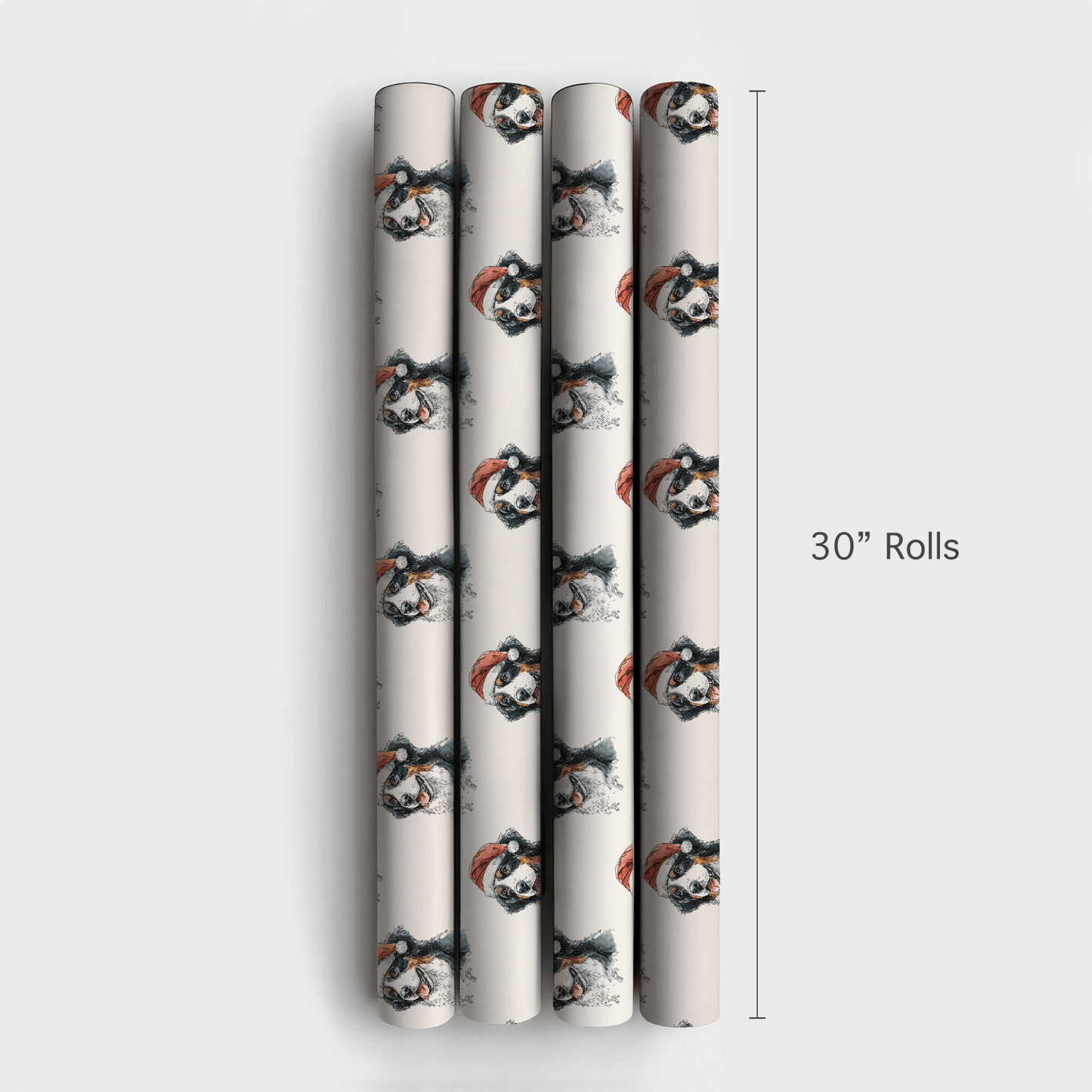 Bernese Santa - Wrapping Paper - Aspen & Arlo
