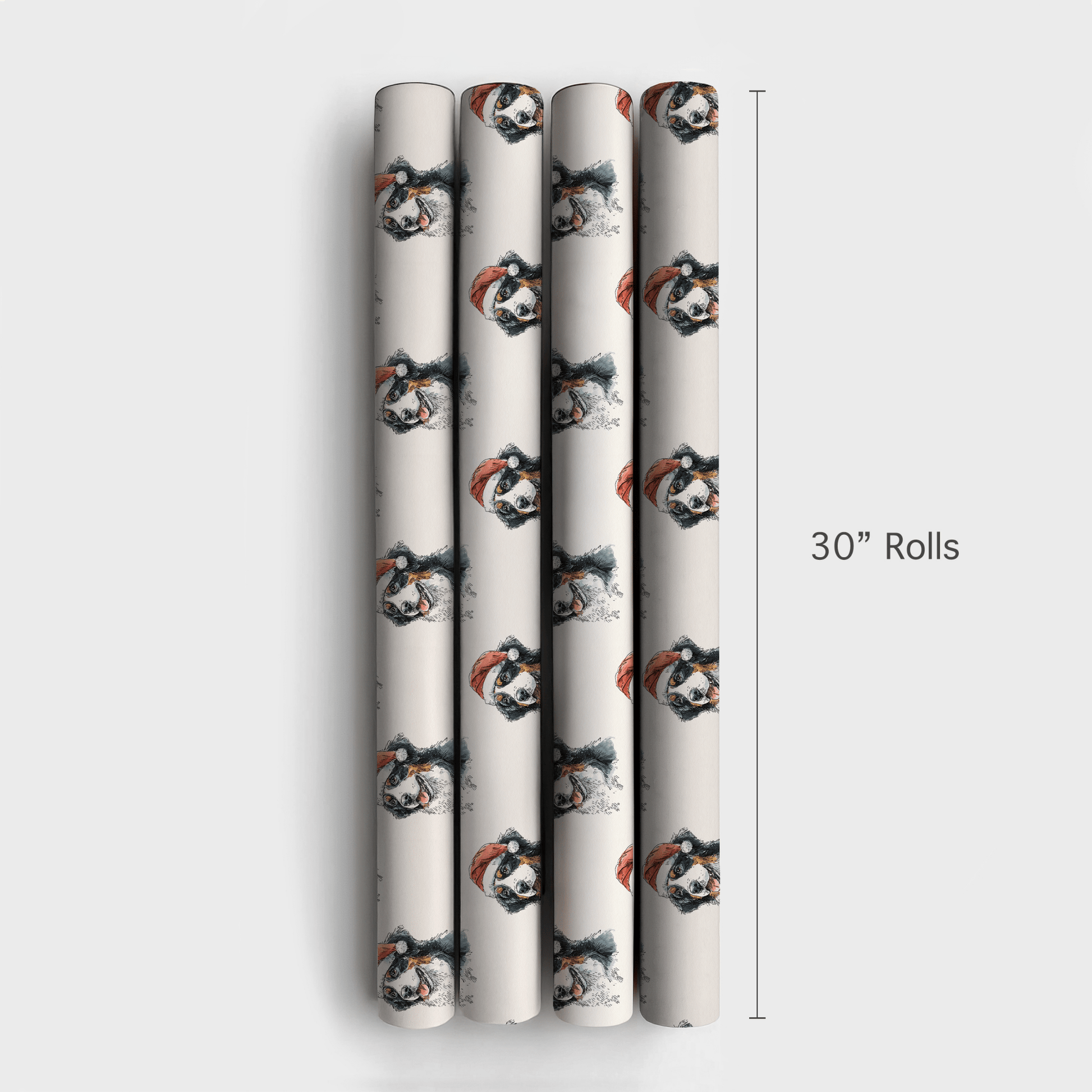 Bernese Santa - Wrapping Paper - Aspen & Arlo