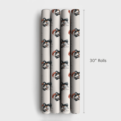 Bernese Santa - Wrapping Paper - Aspen & Arlo