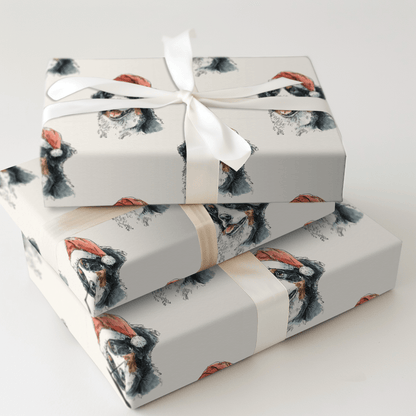 Bernese Santa - Wrapping Paper - Aspen & Arlo