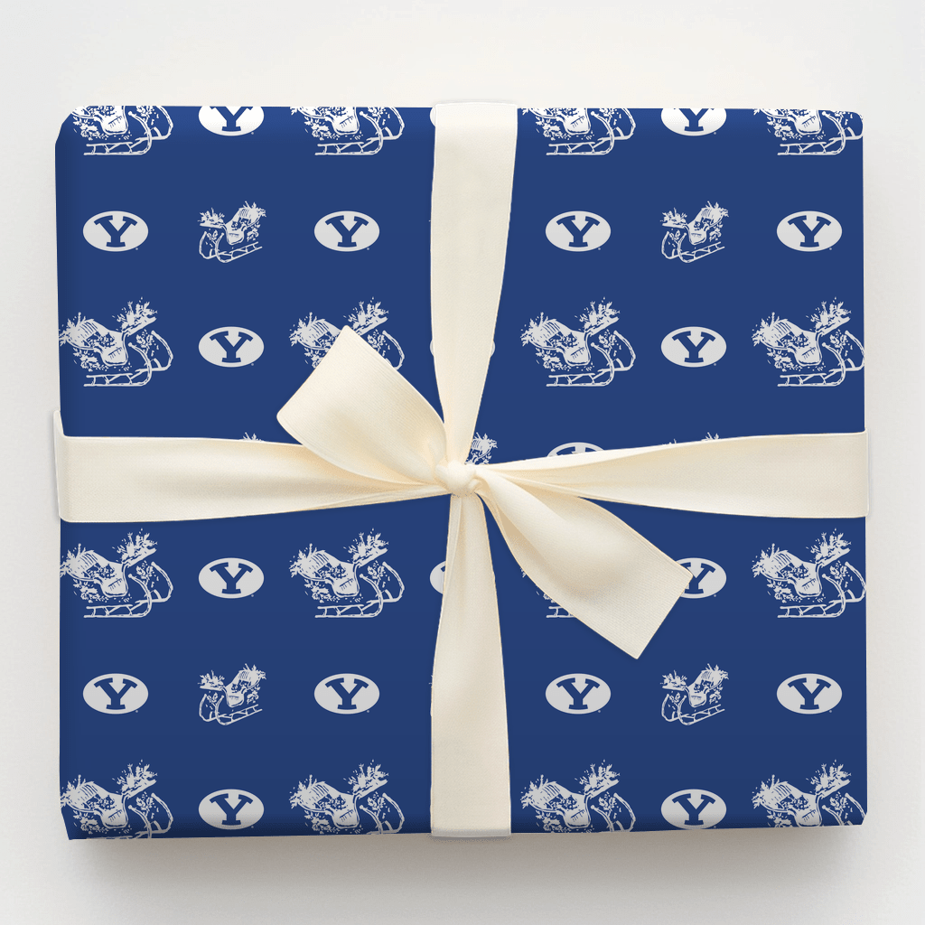 Sleigh Cougars - Wrapping Paper - Aspen & Arlo