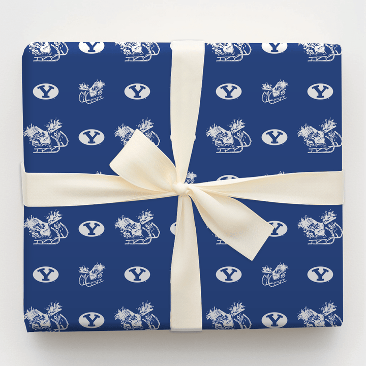Sleigh Cougars - Wrapping Paper - Aspen & Arlo