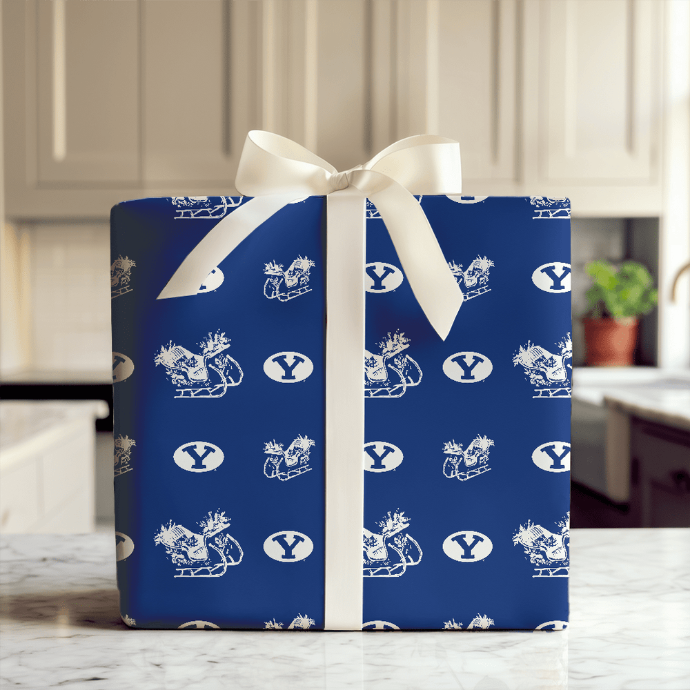 Sleigh Cougars - Wrapping Paper - Aspen & Arlo