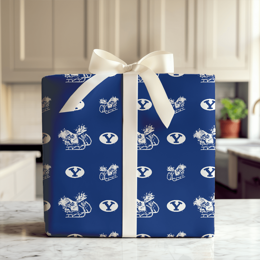 Sleigh Cougars - Wrapping Paper - Aspen & Arlo