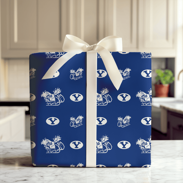 Sleigh Cougars - Wrapping Paper - Aspen & Arlo