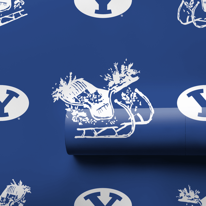 Sleigh Cougars - Wrapping Paper - Aspen & Arlo