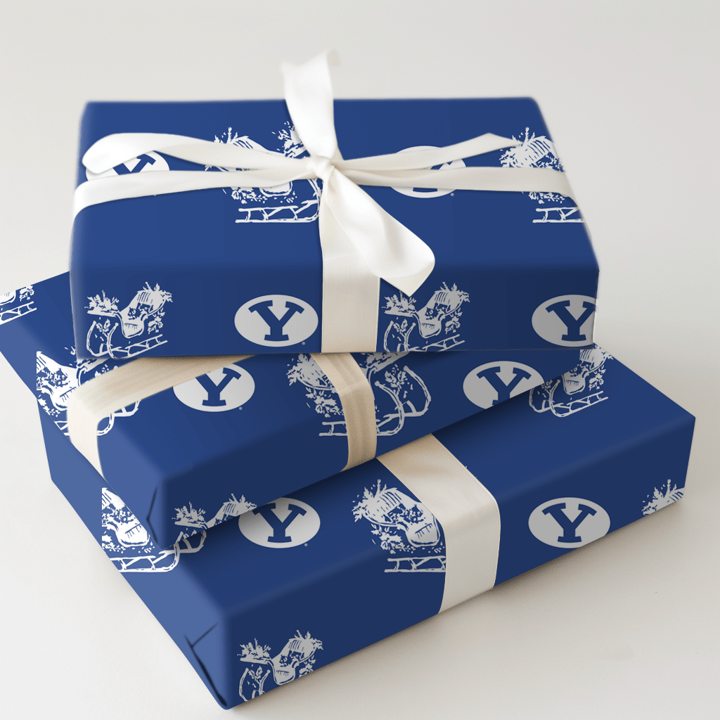 Sleigh Cougars - Wrapping Paper - Aspen & Arlo