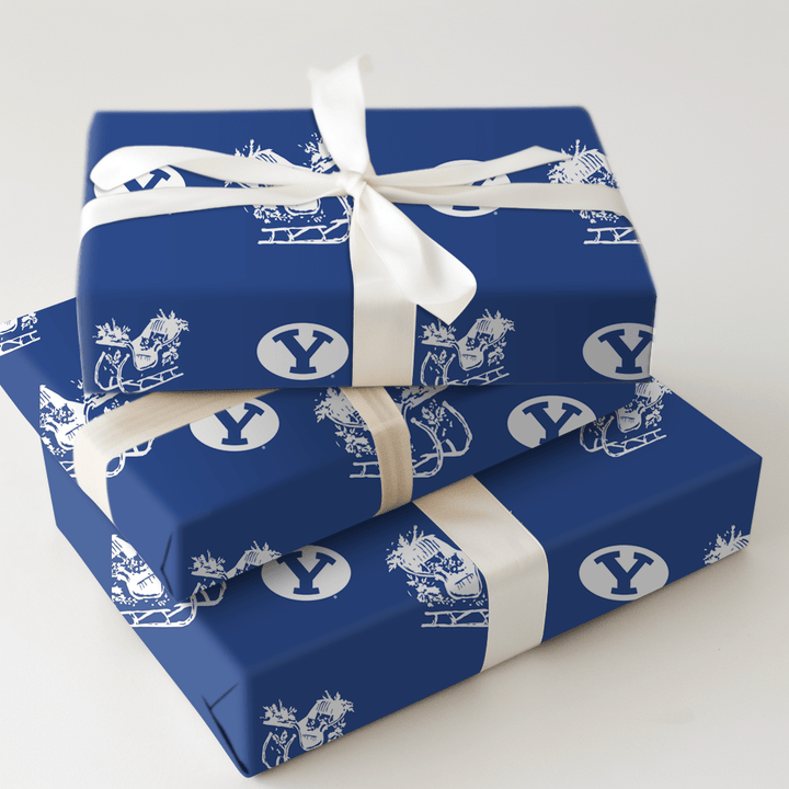 Sleigh Cougars - Wrapping Paper - Aspen & Arlo