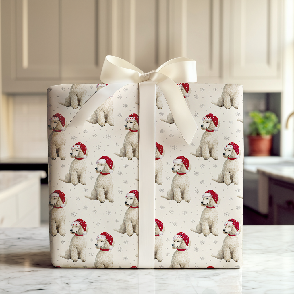 White Poodle Claus