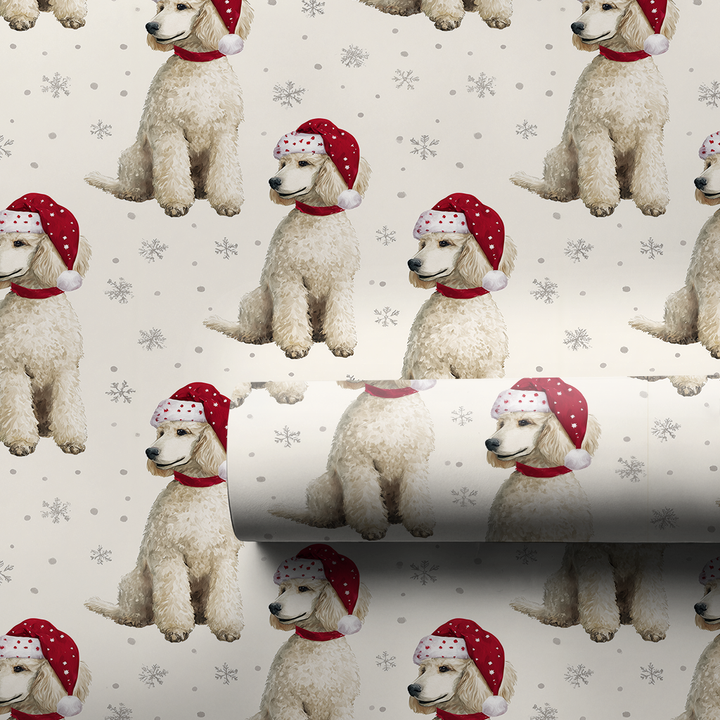 White Poodle Claus