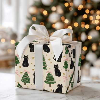 Yuletide Kitty - Wrapping Paper - Aspen & Arlo