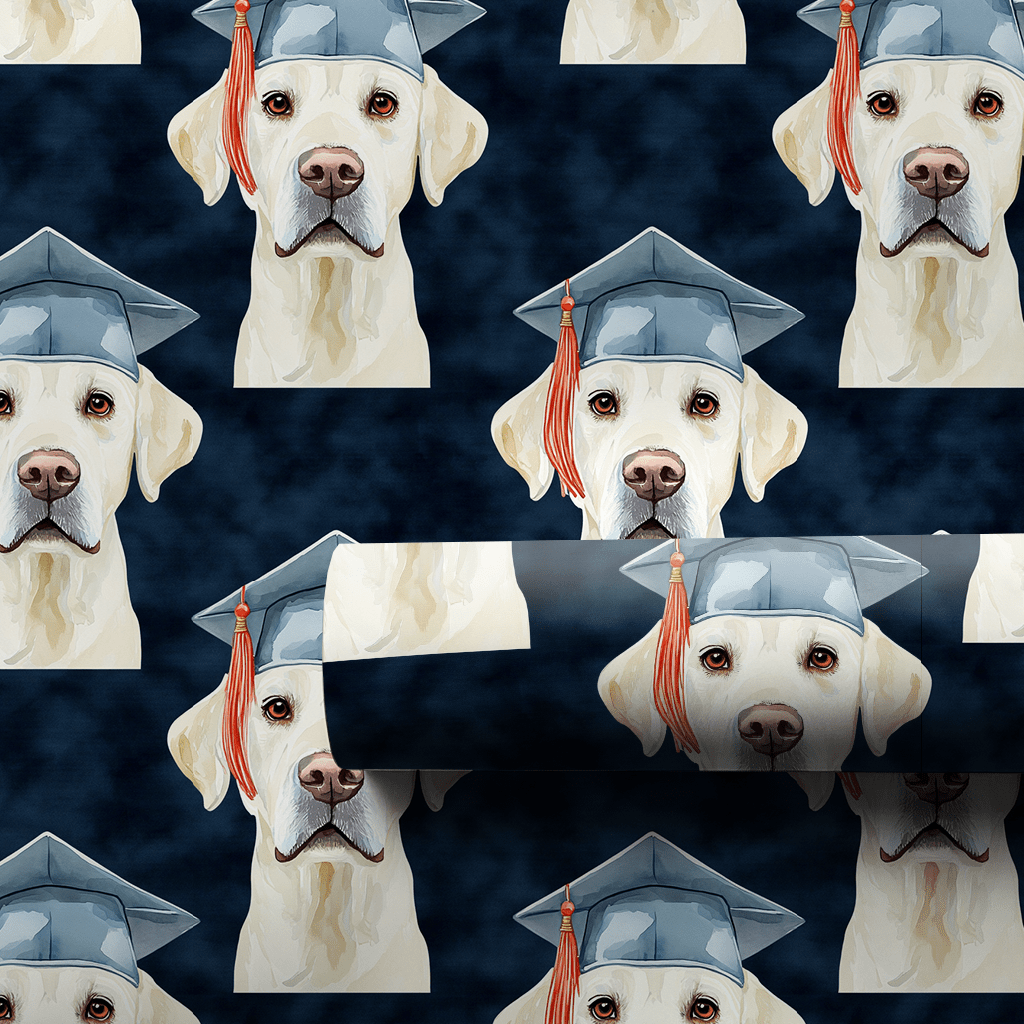 White Lab Graduate - Wrapping Paper - Aspen & Arlo