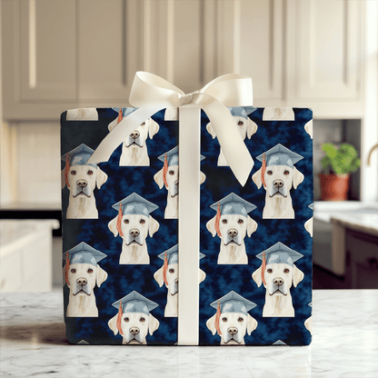 White Lab Graduate - Wrapping Paper - Aspen & Arlo