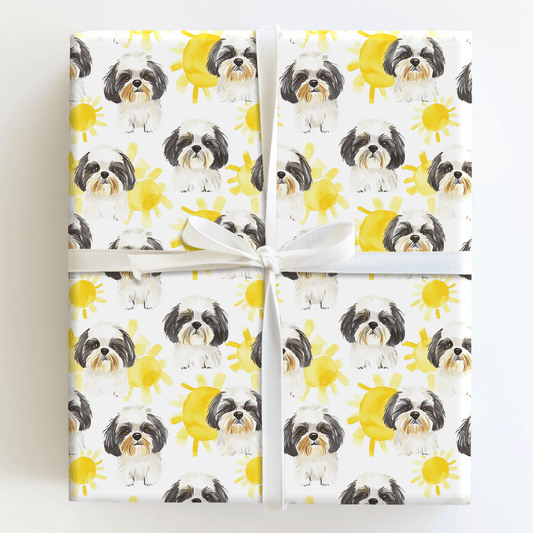 Sunny Day with the Shih Tzus - Wrapping Paper - Aspen & Arlo