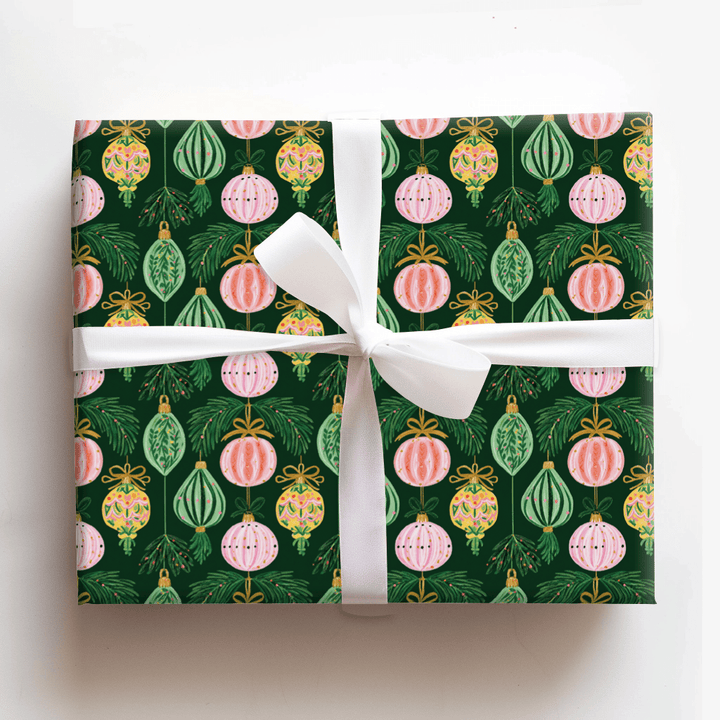 Green Bauble Baugh - Wrapping Paper - Aspen & Arlo