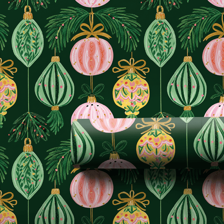 Green Bauble Baugh - Wrapping Paper - Aspen & Arlo