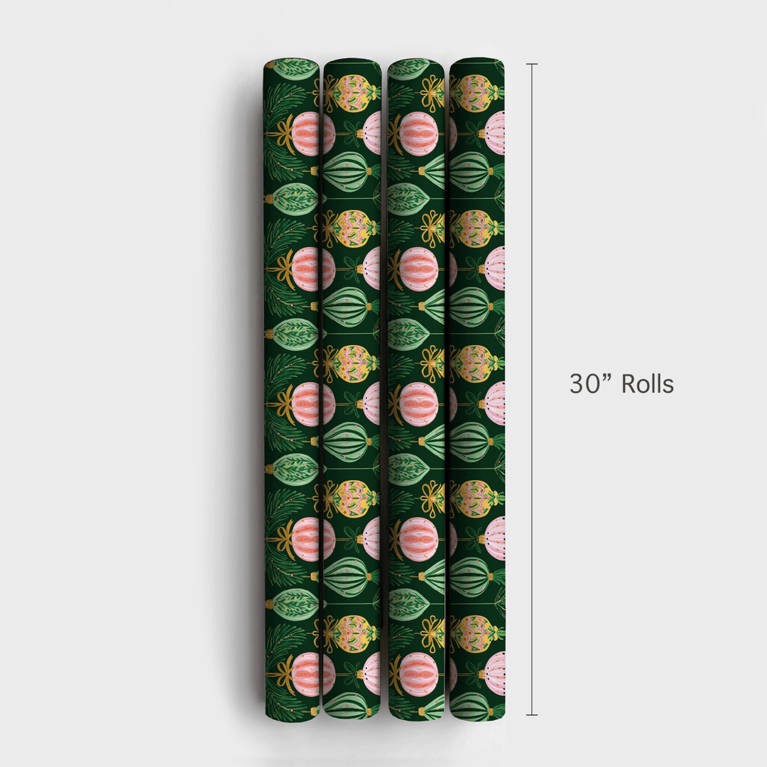 Green Bauble Baugh - Wrapping Paper - Aspen & Arlo