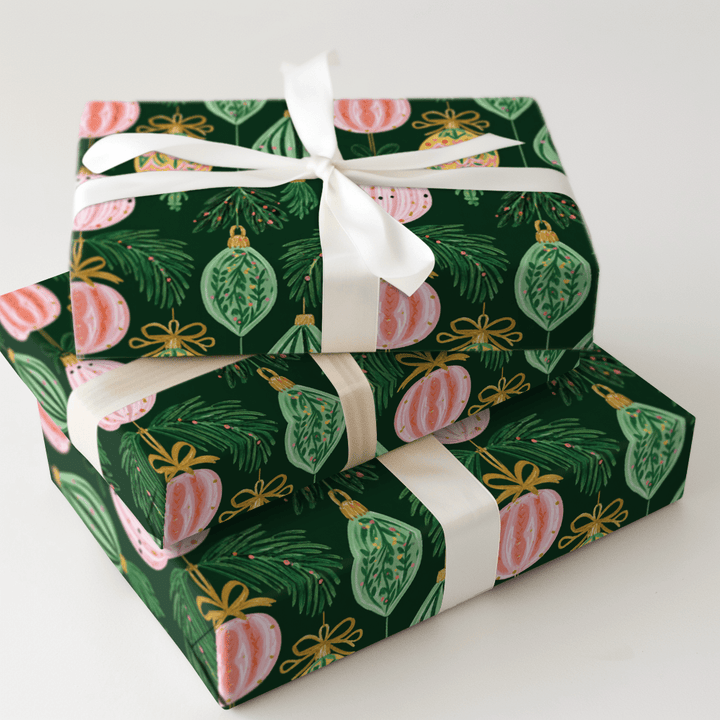 Green Bauble Baugh - Wrapping Paper - Aspen & Arlo