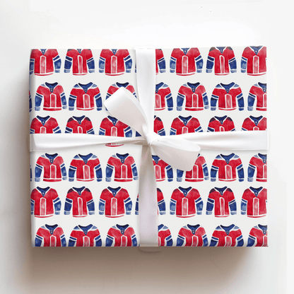 Suited Up Red - Wrapping Paper - Aspen & Arlo