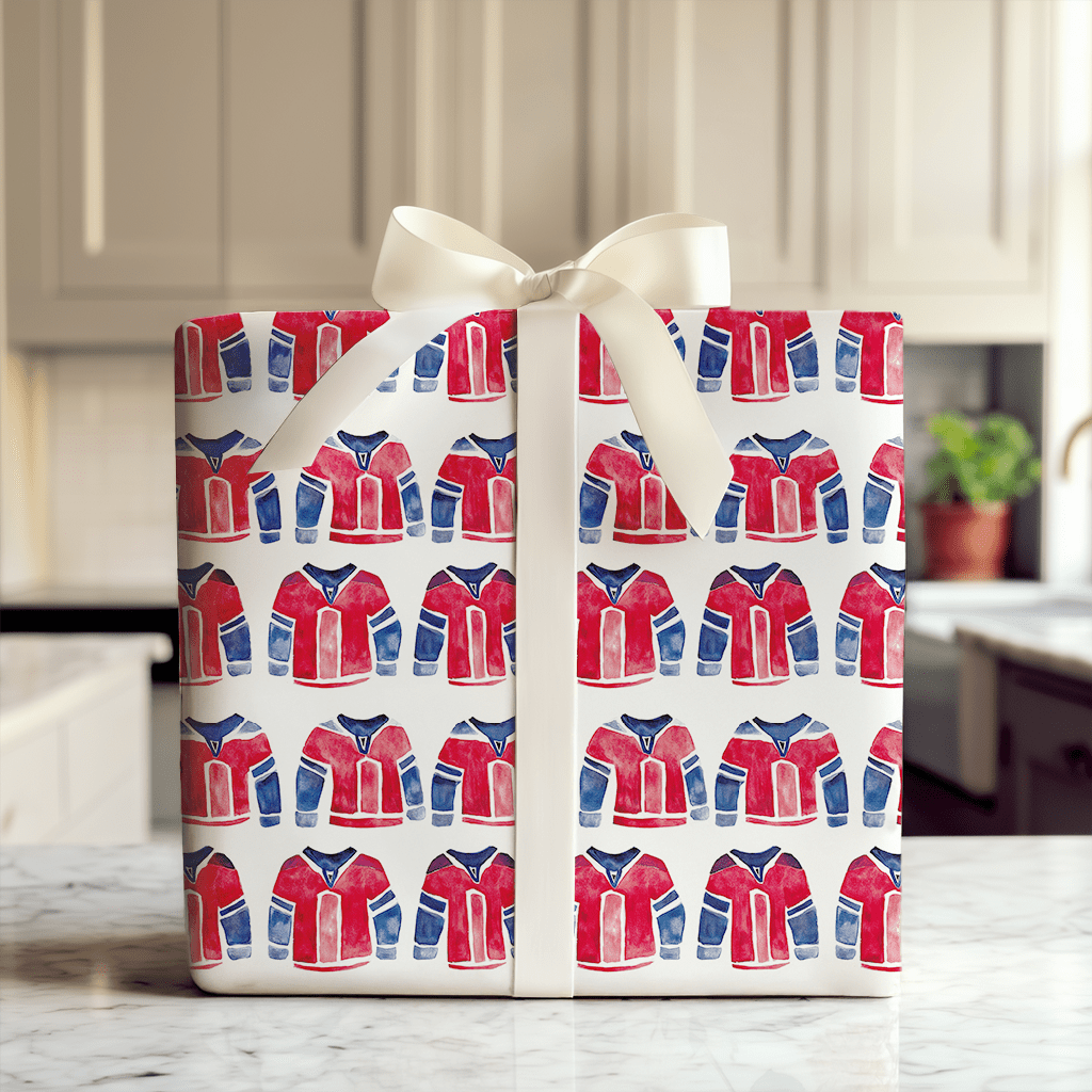 Suited Up Red - Wrapping Paper - Aspen & Arlo