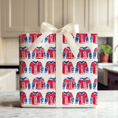 Suited Up Red - Wrapping Paper - Aspen & Arlo