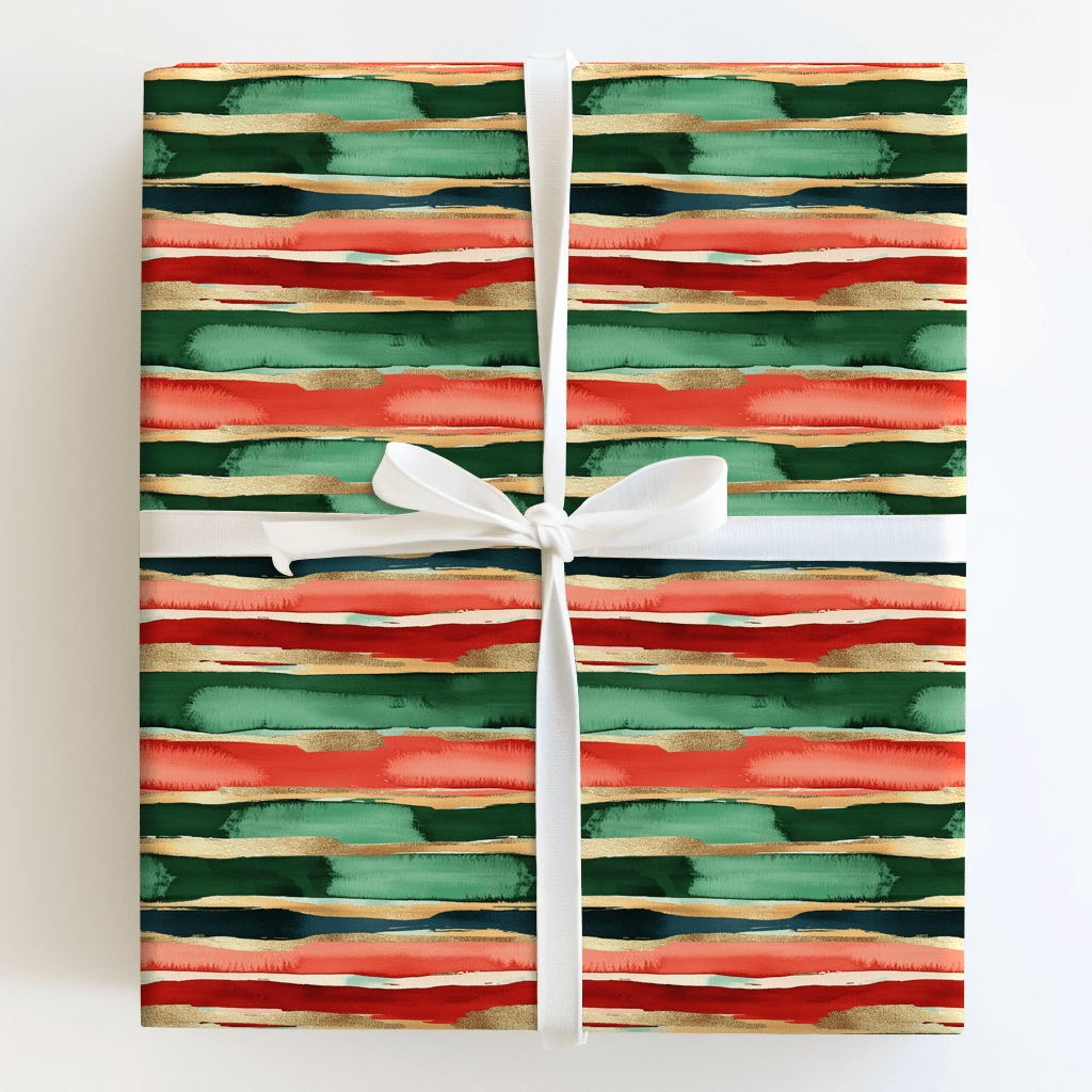 Line Me Up Santa - Wrapping Paper - Aspen & Arlo