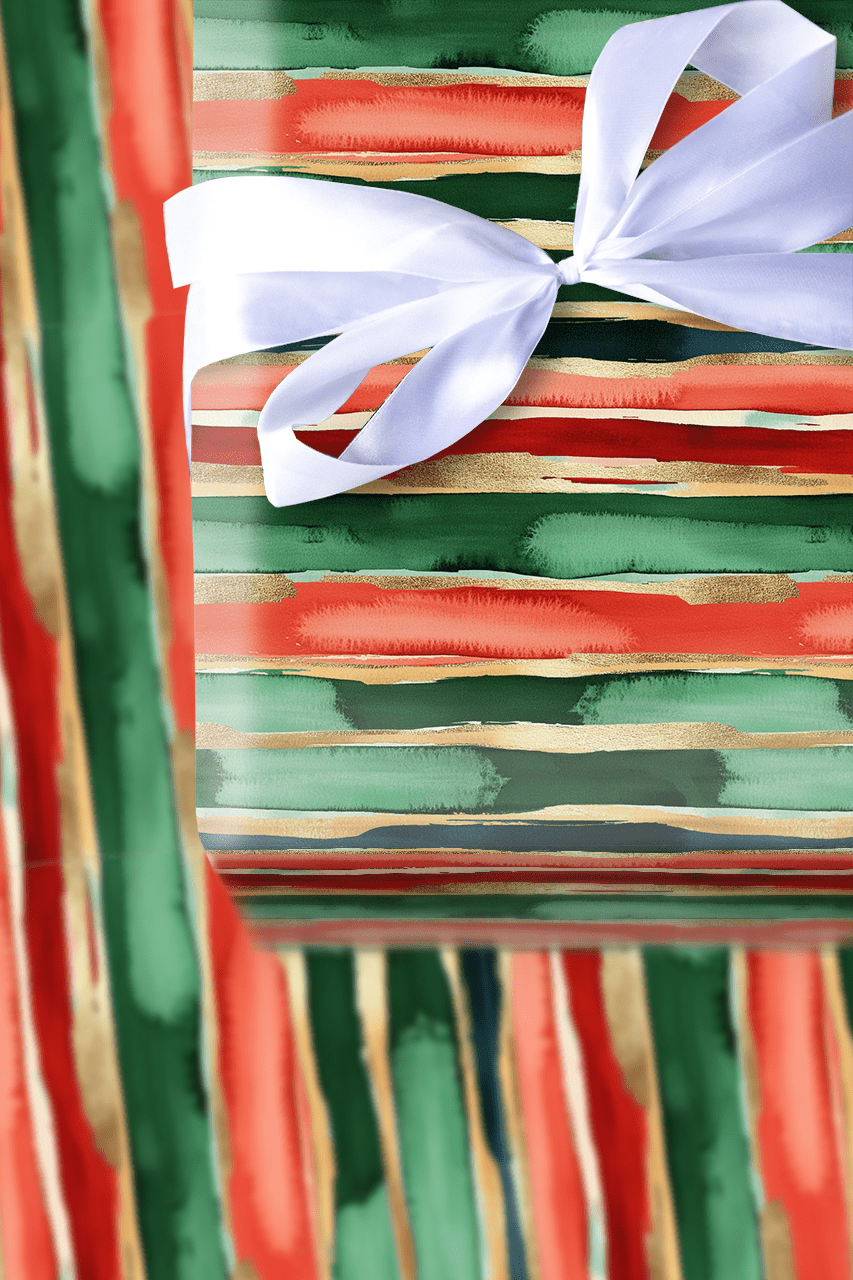 Line Me Up Santa - Wrapping Paper - Aspen & Arlo