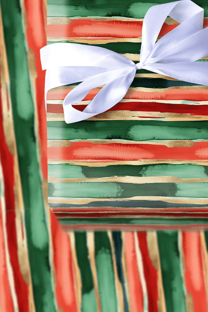 Line Me Up Santa - Wrapping Paper - Aspen & Arlo