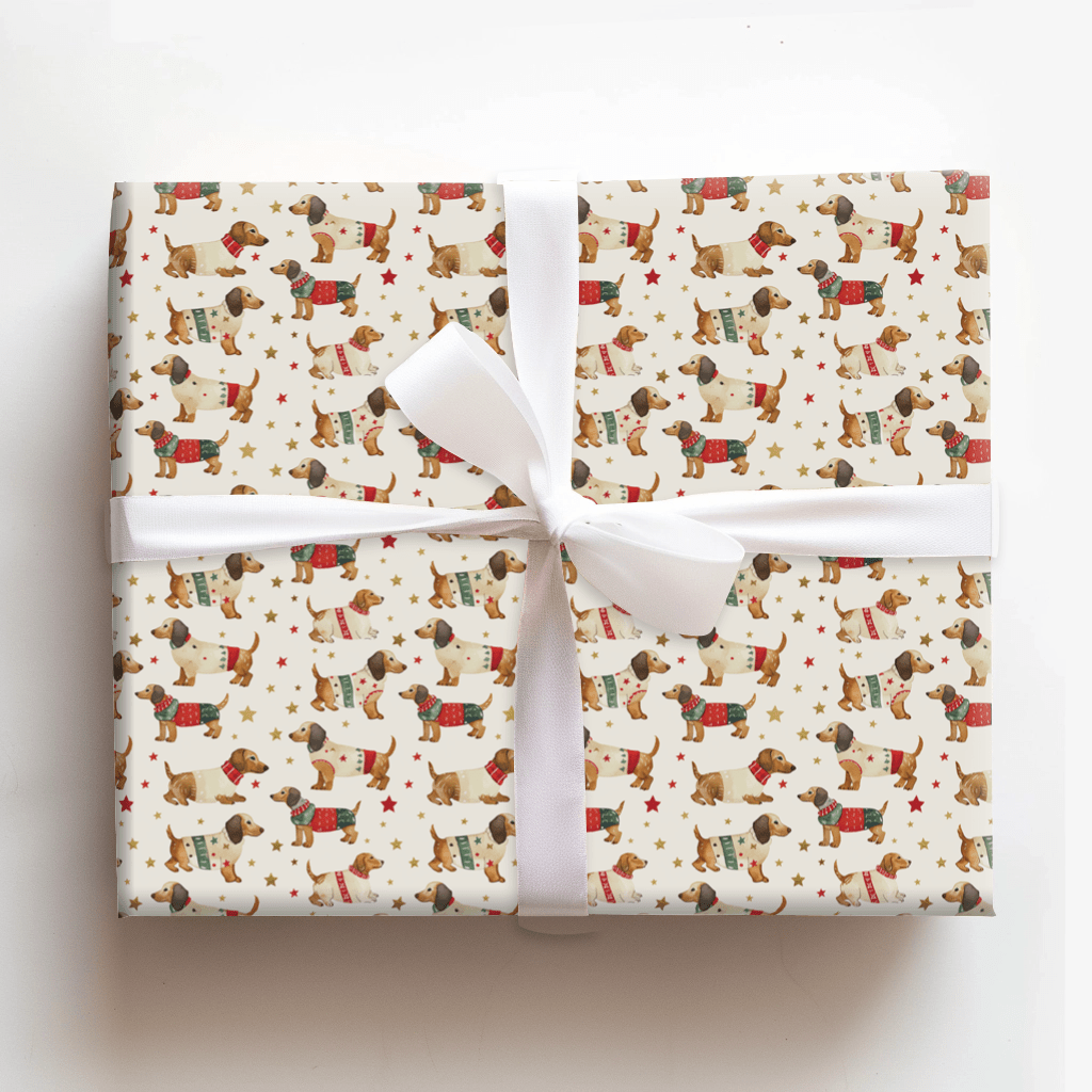 Dachshund Through the Snow - Wrapping Paper - Aspen & Arlo