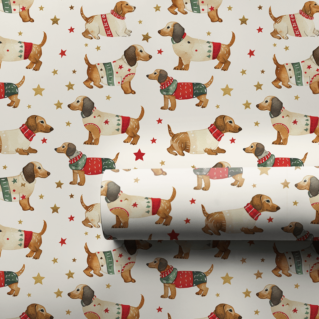 Dachshund Through the Snow - Wrapping Paper - Aspen & Arlo