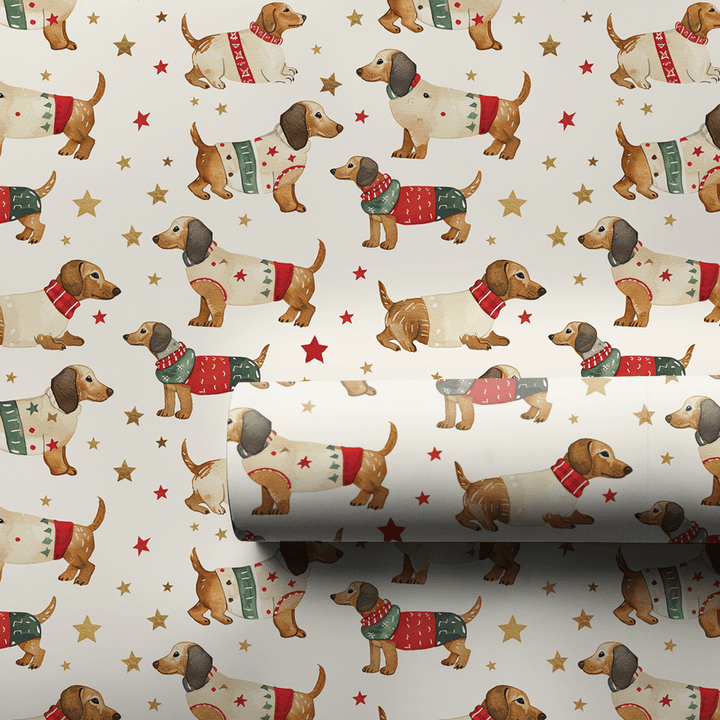 Dachshund Through the Snow - Wrapping Paper - Aspen & Arlo