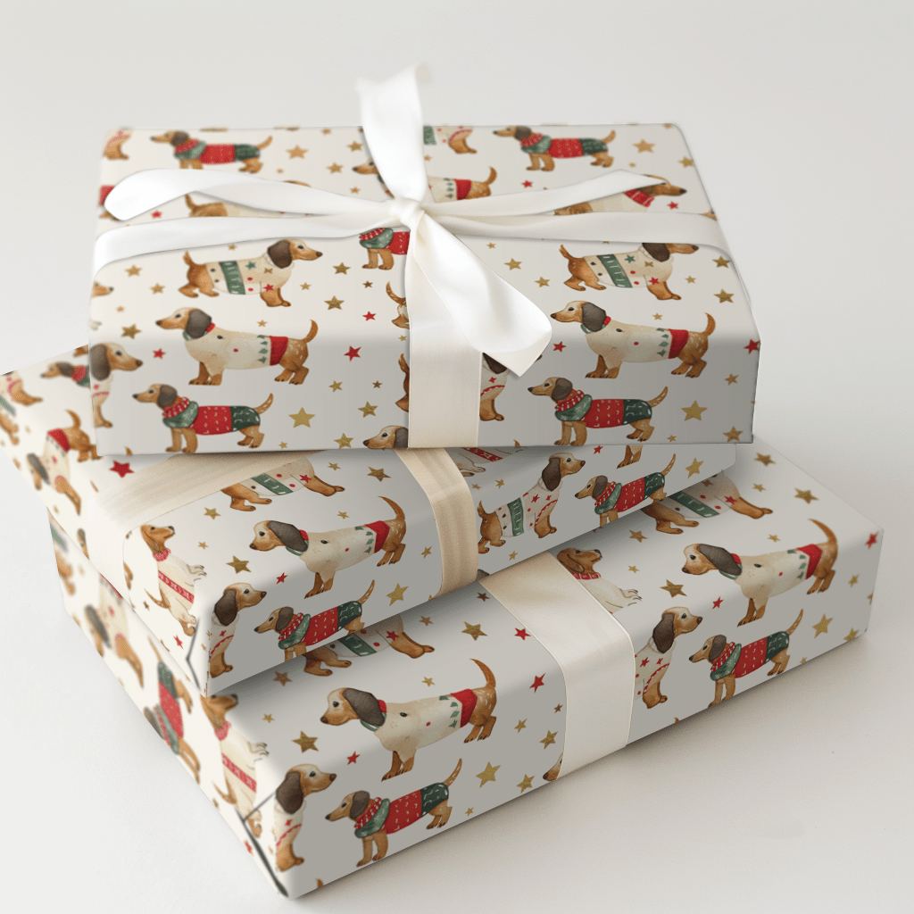 Dachshund Through the Snow - Wrapping Paper - Aspen & Arlo