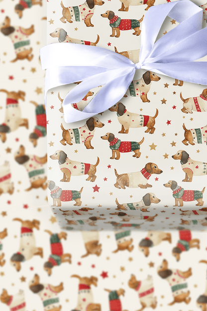 Dachshund Through the Snow - Wrapping Paper - Aspen & Arlo